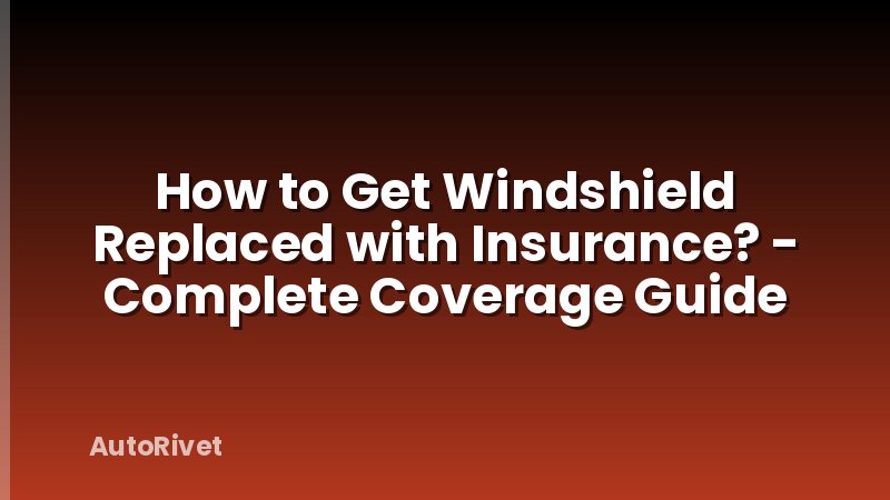 How to Get Windshield Replaced with Insurance? - Complete Coverage Guide