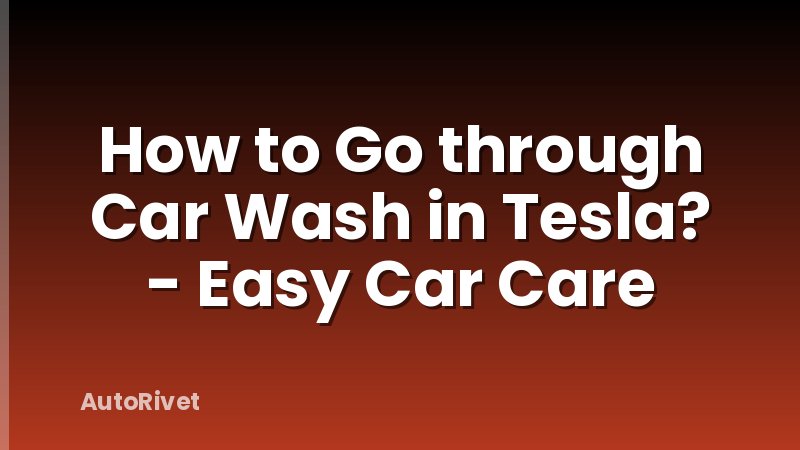 How to Go through Car Wash in Tesla? - Easy Car Care
