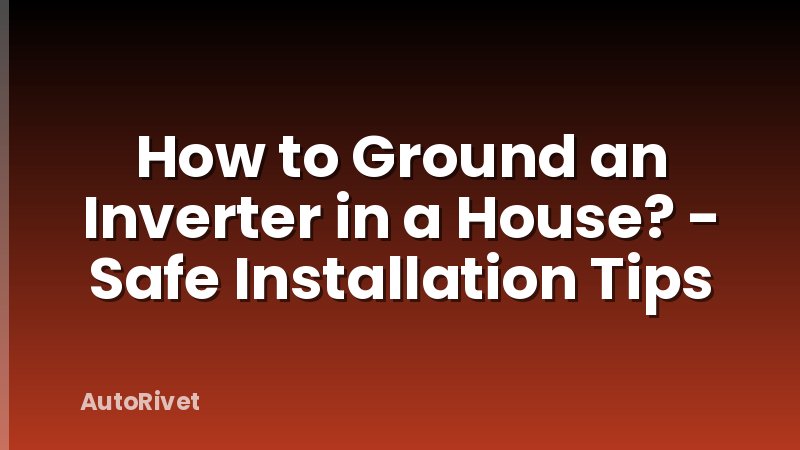 How to Ground an Inverter in a House? - Safe Installation Tips
