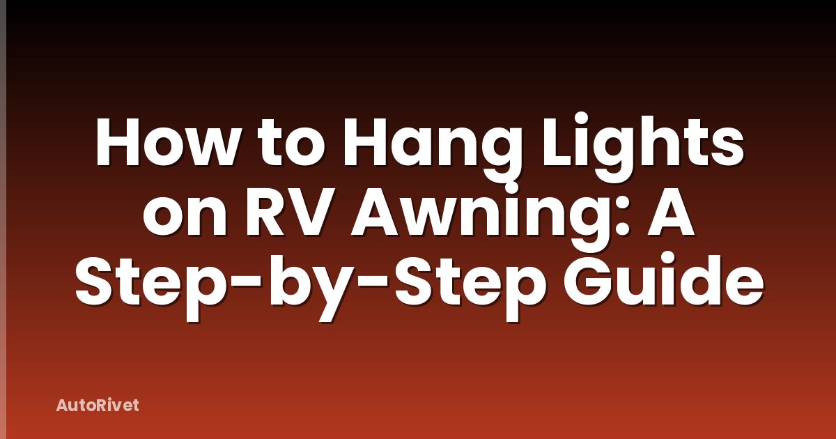 How to Hang Lights on RV Awning: A Step-by-Step Guide