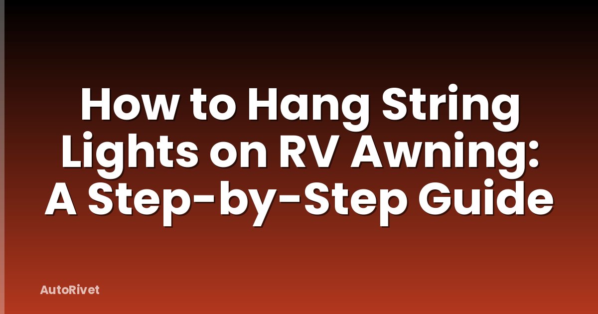 How to Hang String Lights on RV Awning: A Step-by-Step Guide