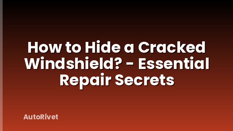 How to Hide a Cracked Windshield? - Essential Repair Secrets
