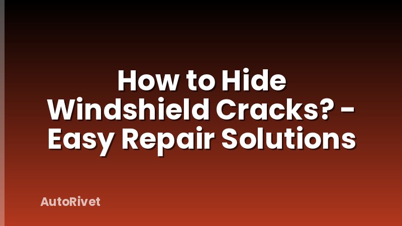 How to Hide Windshield Cracks? - Easy Repair Solutions