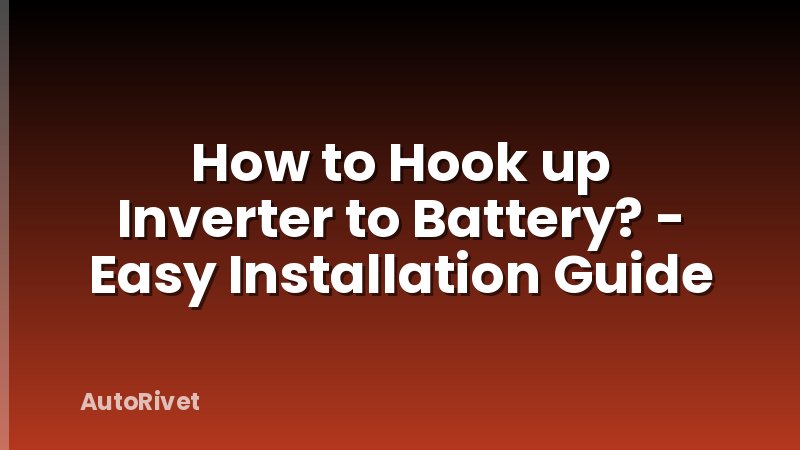 How to Hook up Inverter to Battery? - Easy Installation Guide