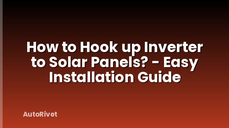 How to Hook up Inverter to Solar Panels? - Easy Installation Guide