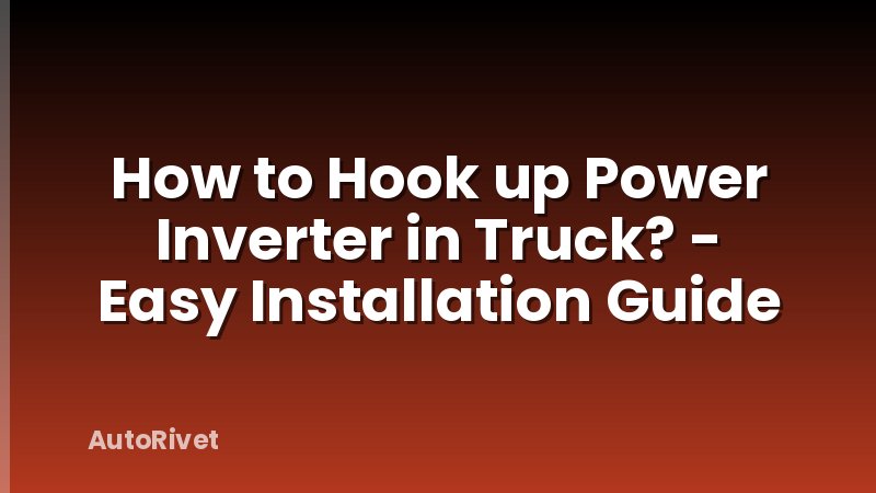 How to Hook up Power Inverter in Truck? - Easy Installation Guide
