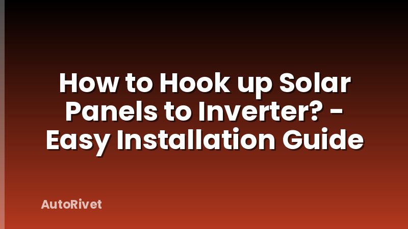 How to Hook up Solar Panels to Inverter? - Easy Installation Guide