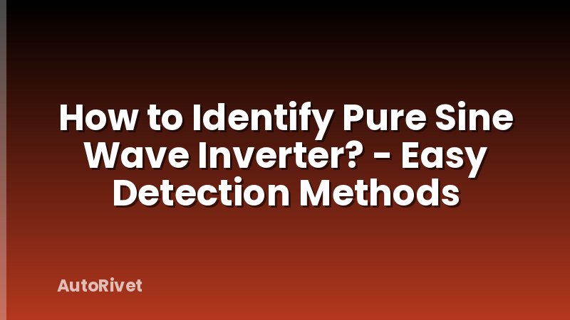 How to Identify Pure Sine Wave Inverter? - Easy Detection Methods