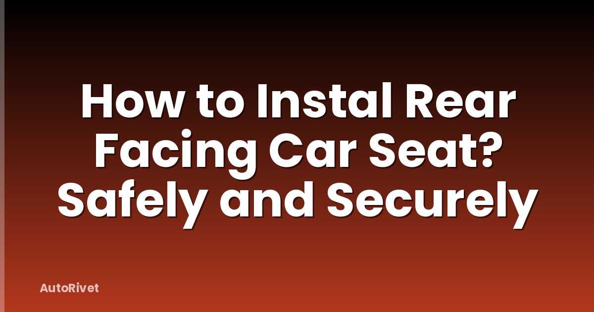 How to Instal Rear Facing Car Seat? Safely and Securely