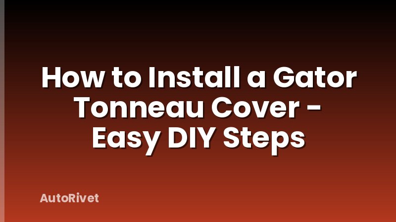 How to Install a Gator Tonneau Cover - Easy DIY Steps