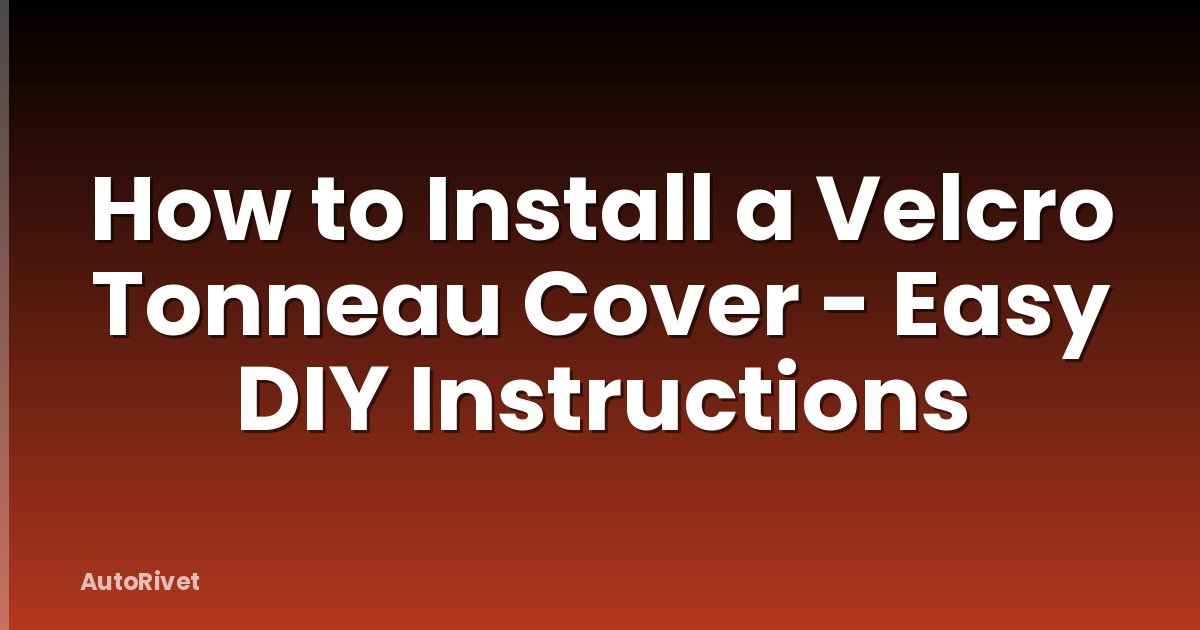How to Install a Velcro Tonneau Cover - Easy DIY Instructions