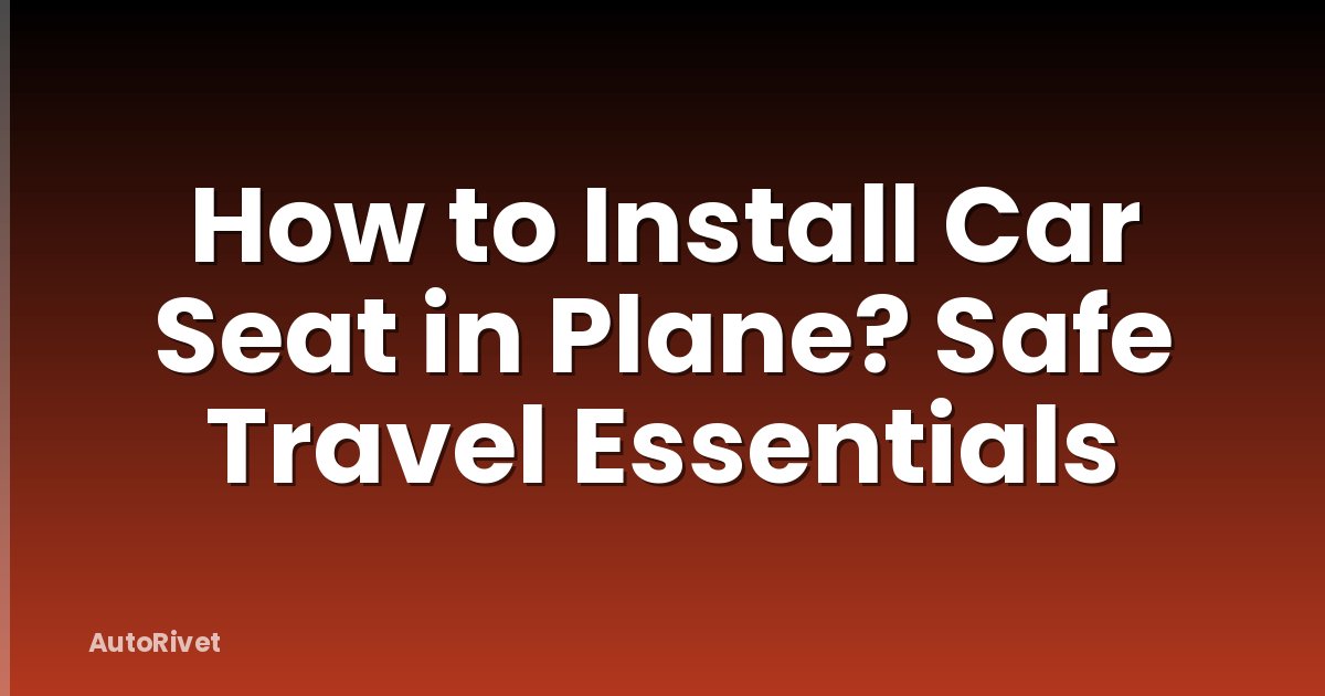How to Install Car Seat in Plane? Safe Travel Essentials