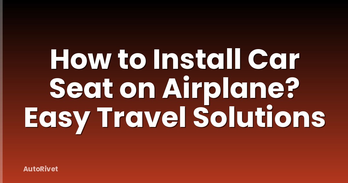 How to Install Car Seat on Airplane? Easy Travel Solutions