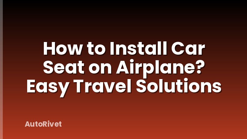 How to Install Car Seat on Airplane? Easy Travel Solutions