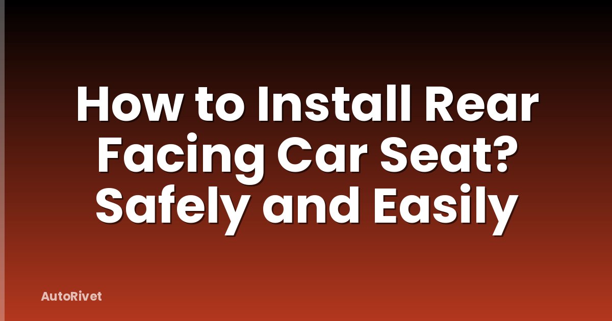 How to Install Rear Facing Car Seat? Safely and Easily