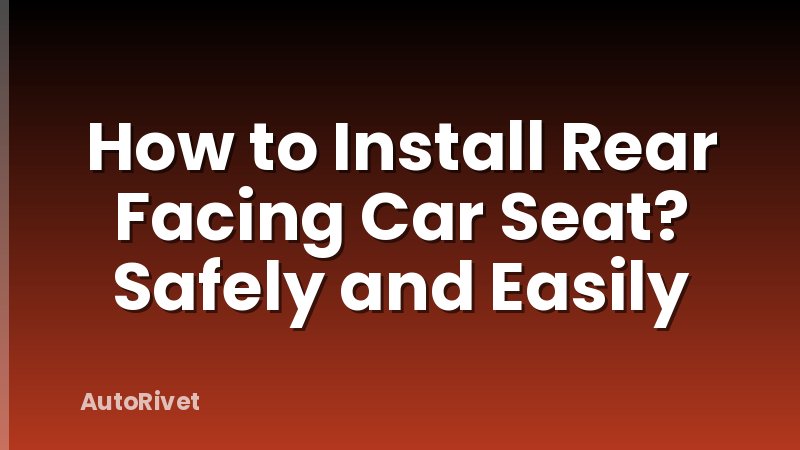 How to Install Rear Facing Car Seat? Safely and Easily