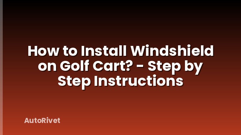 How to Install Windshield on Golf Cart? - Step by Step Instructions
