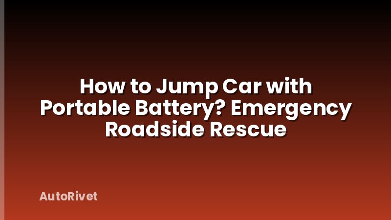 How to Jump Car with Portable Battery? Emergency Roadside Rescue