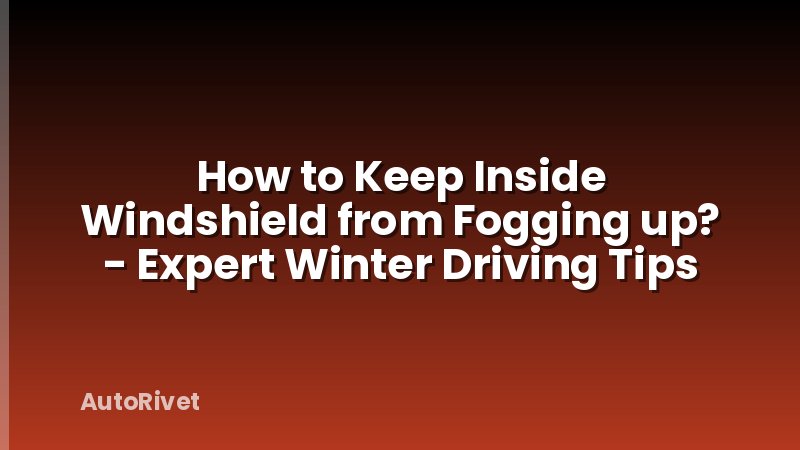 How to Keep Inside Windshield from Fogging up? - Expert Winter Driving Tips