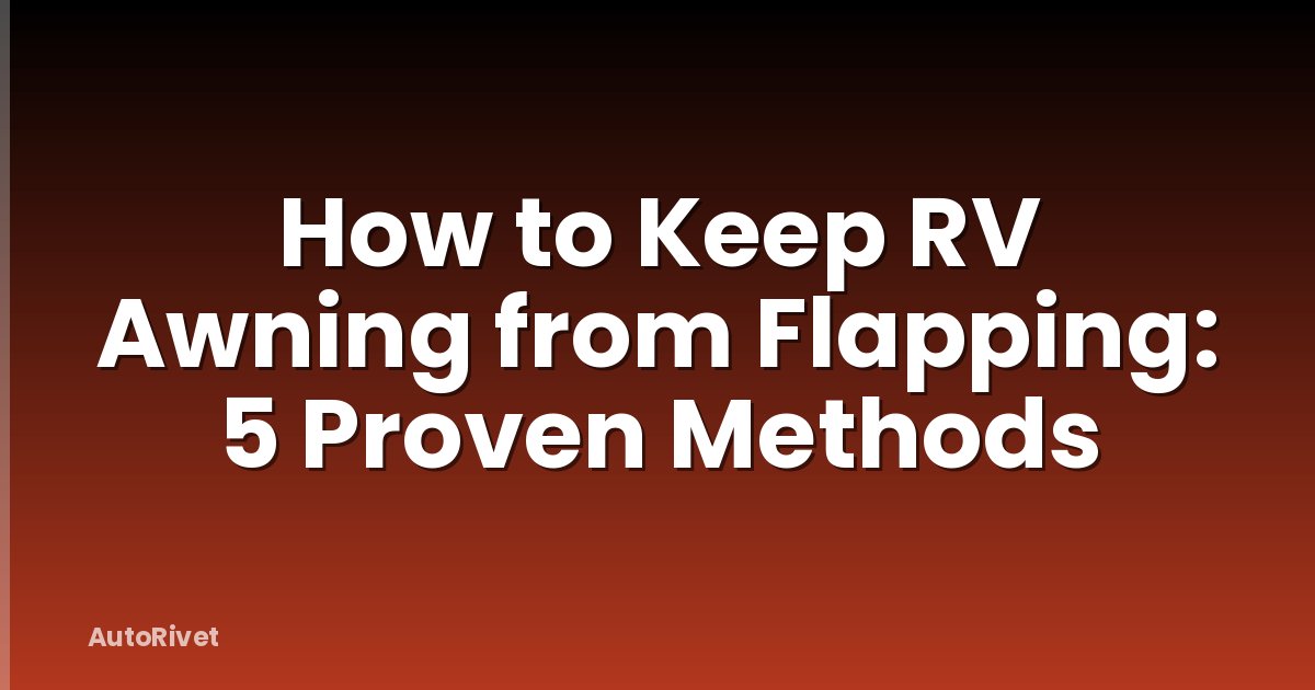 How to Keep RV Awning from Flapping: 5 Proven Methods