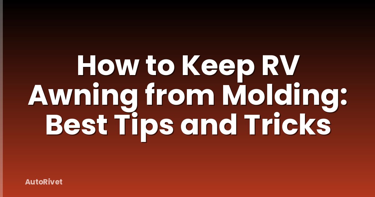How to Keep RV Awning from Molding: Best Tips and Tricks