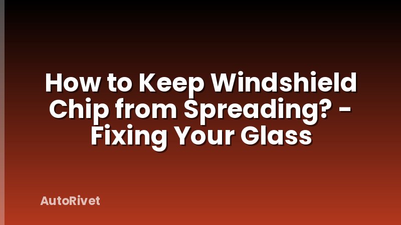 How to Keep Windshield Chip from Spreading? - Fixing Your Glass