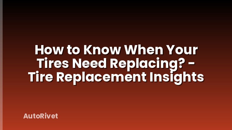 How to Know When Your Tires Need Replacing? - Tire Replacement Insights