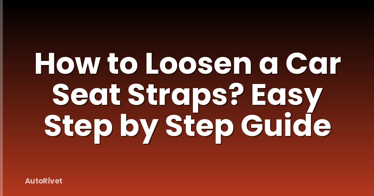 How to Loosen a Car Seat Straps? Easy Step by Step Guide