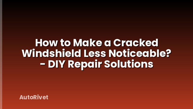 How to Make a Cracked Windshield Less Noticeable? - DIY Repair Solutions