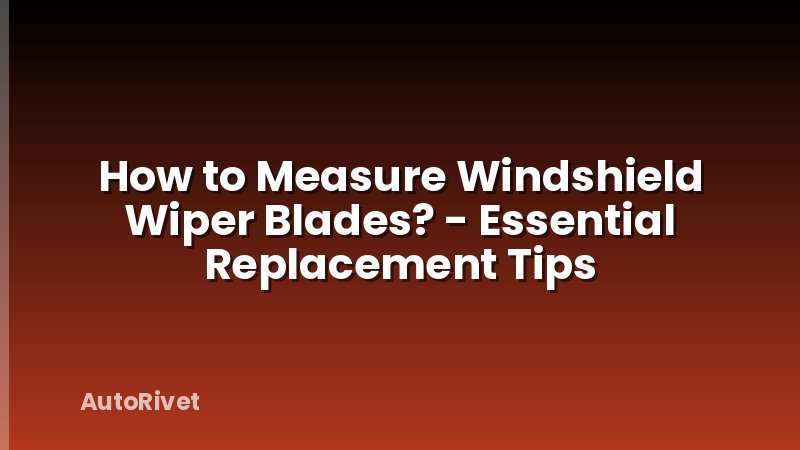 How to Measure Windshield Wiper Blades? - Essential Replacement Tips