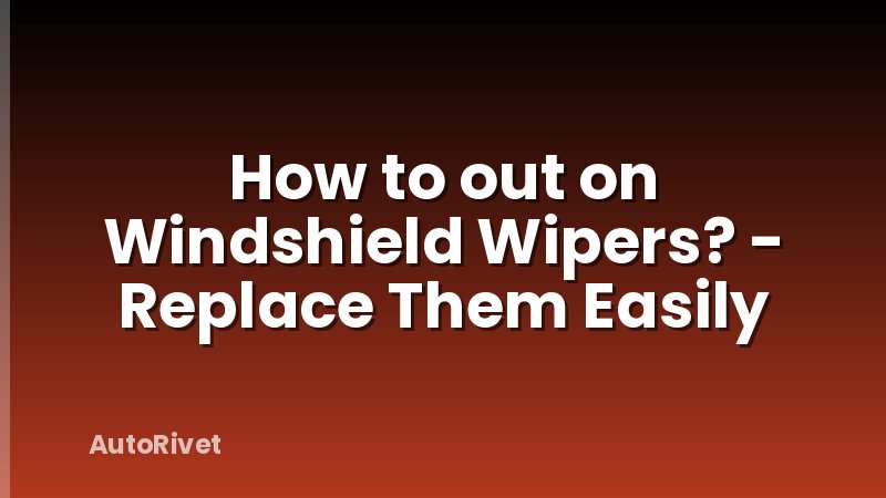 How to out on Windshield Wipers? - Replace Them Easily