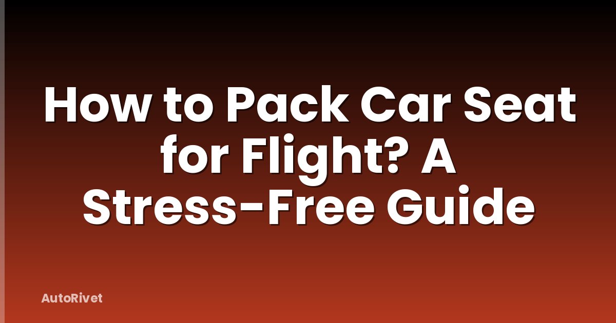 How to Pack Car Seat for Flight? A Stress-Free Guide