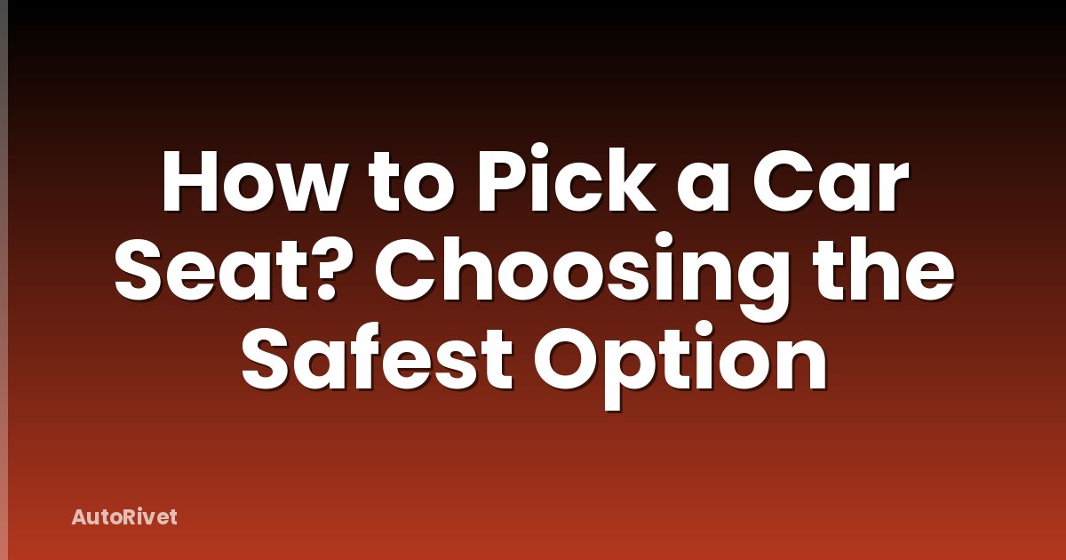 How to Pick a Car Seat? Choosing the Safest Option