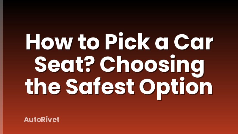 How to Pick a Car Seat? Choosing the Safest Option