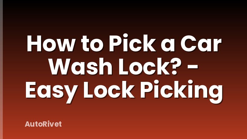 How to Pick a Car Wash Lock? - Easy Lock Picking