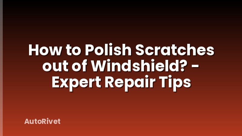 How to Polish Scratches out of Windshield? - Expert Repair Tips