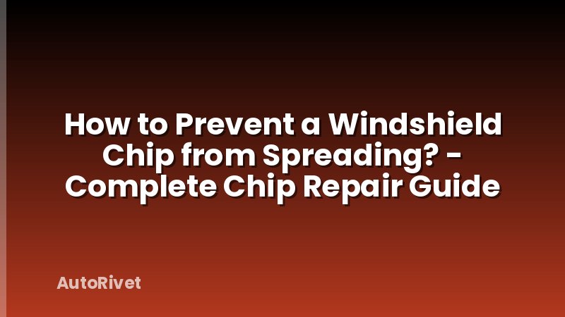 How to Prevent a Windshield Chip from Spreading? - Complete Chip Repair Guide