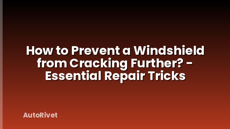 How to Prevent a Windshield from Cracking Further? - Essential Repair Tricks