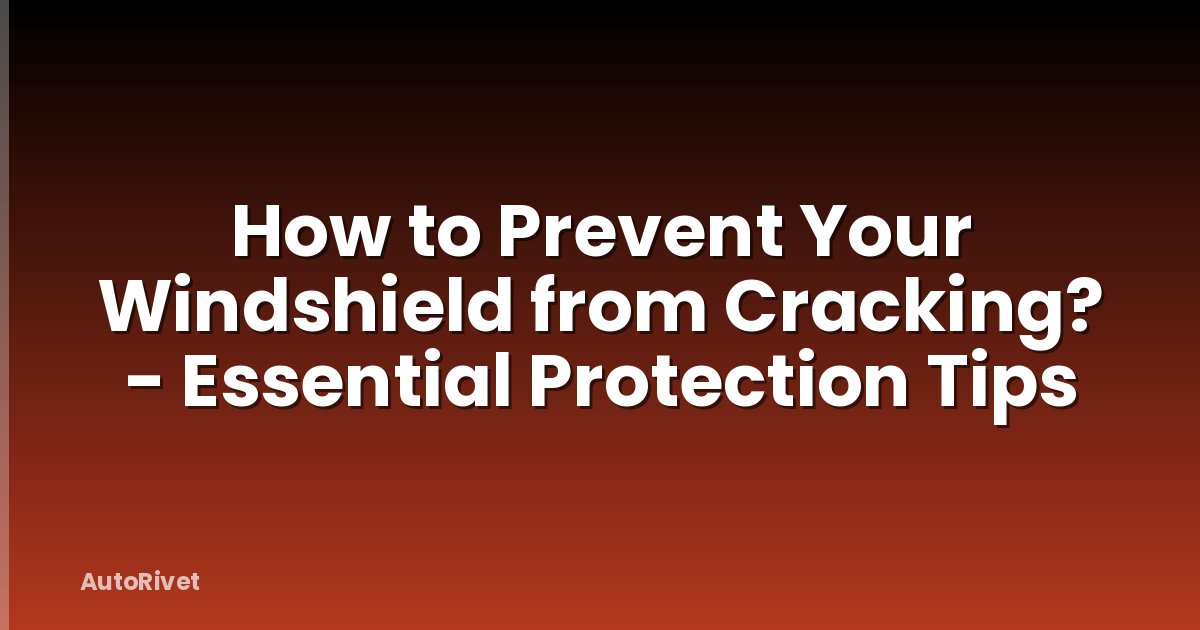 How to Prevent Your Windshield from Cracking? - Essential Protection Tips
