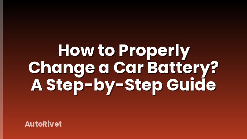 How to Properly Change a Car Battery? A Step-by-Step Guide