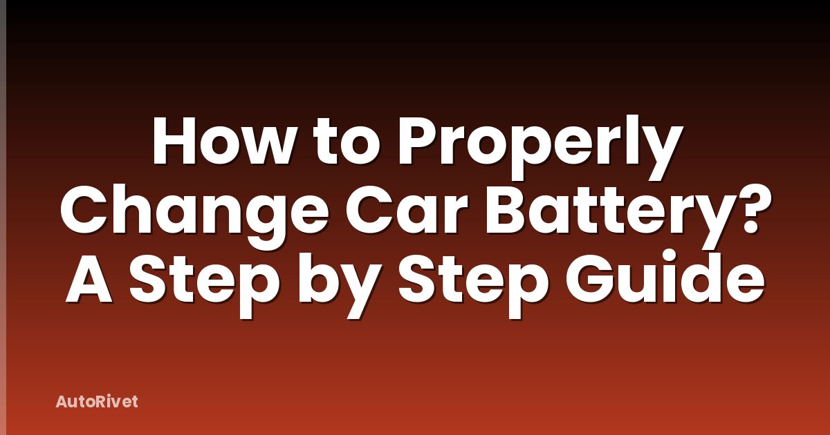 How to Properly Change Car Battery? A Step by Step Guide