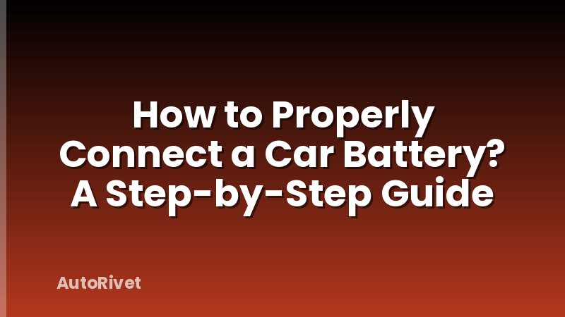 How to Properly Connect a Car Battery? A Step-by-Step Guide