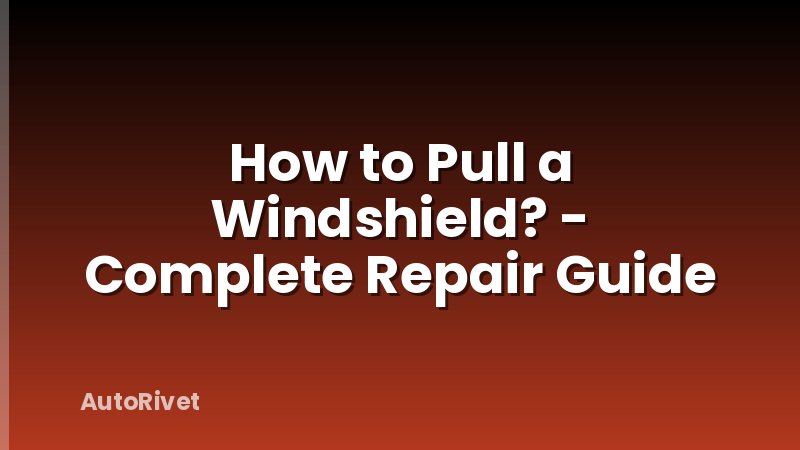 How to Pull a Windshield? - Complete Repair Guide