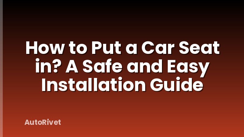 How to Put a Car Seat in? A Safe and Easy Installation Guide