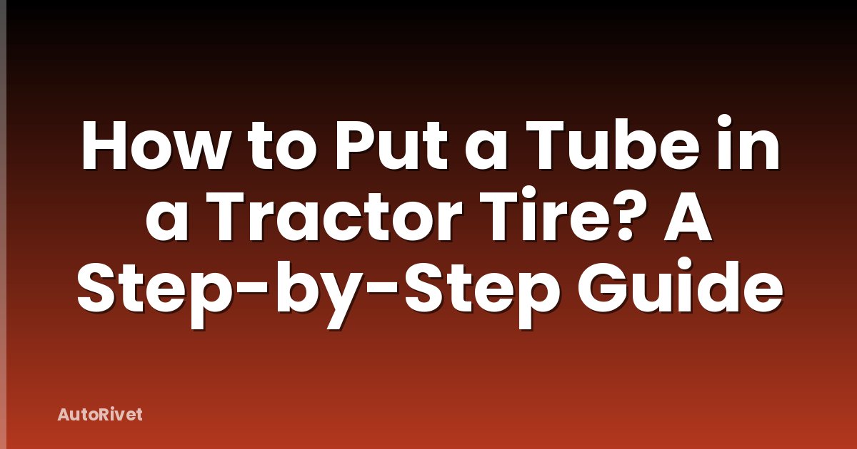 How to Put a Tube in a Tractor Tire? A Step-by-Step Guide