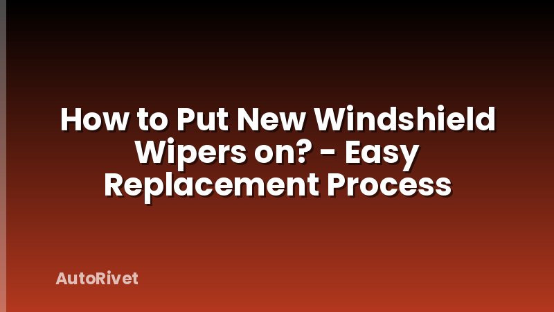 How to Put New Windshield Wipers on? - Easy Replacement Process