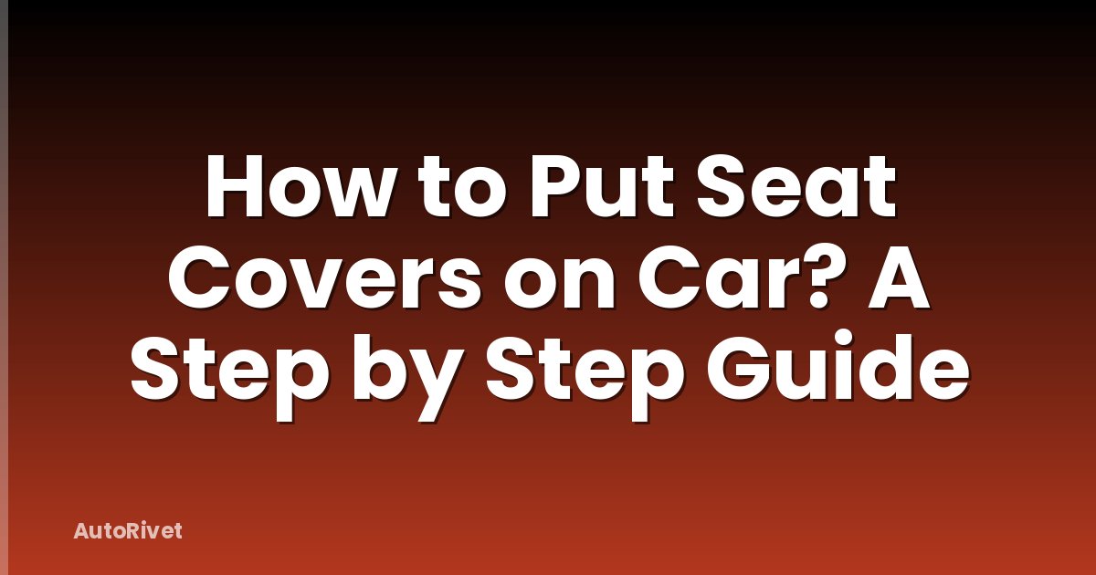 How to Put Seat Covers on Car? A Step by Step Guide