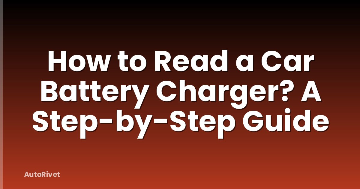 How to Read a Car Battery Charger? A Step-by-Step Guide