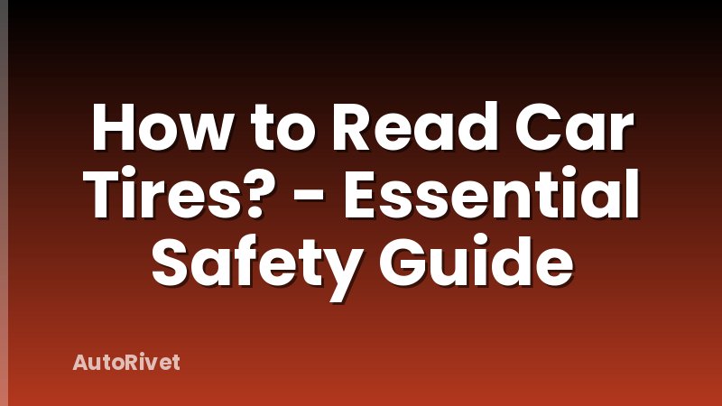 How to Read Car Tires? - Essential Safety Guide