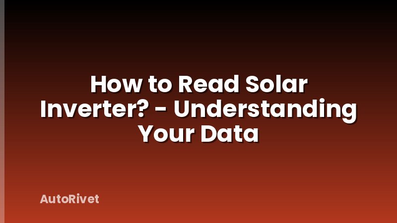 How to Read Solar Inverter? - Understanding Your Data